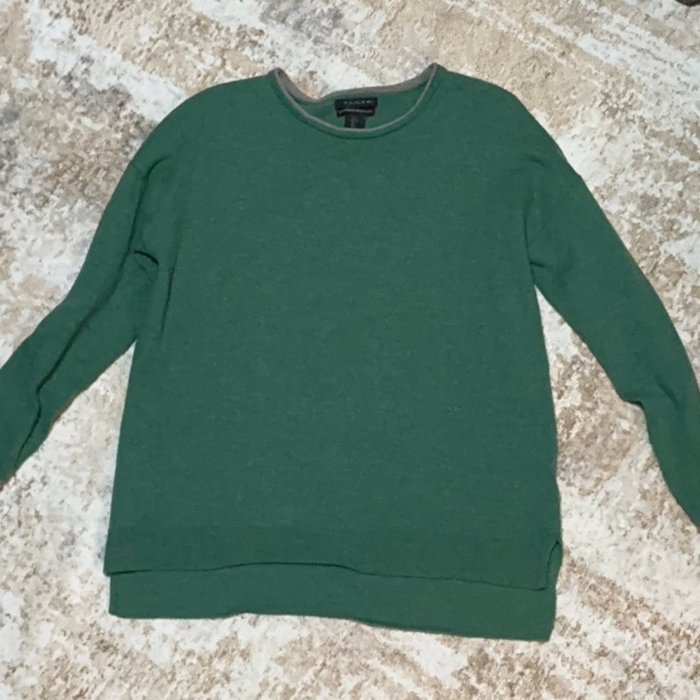 Tahari Green Wool Sweater